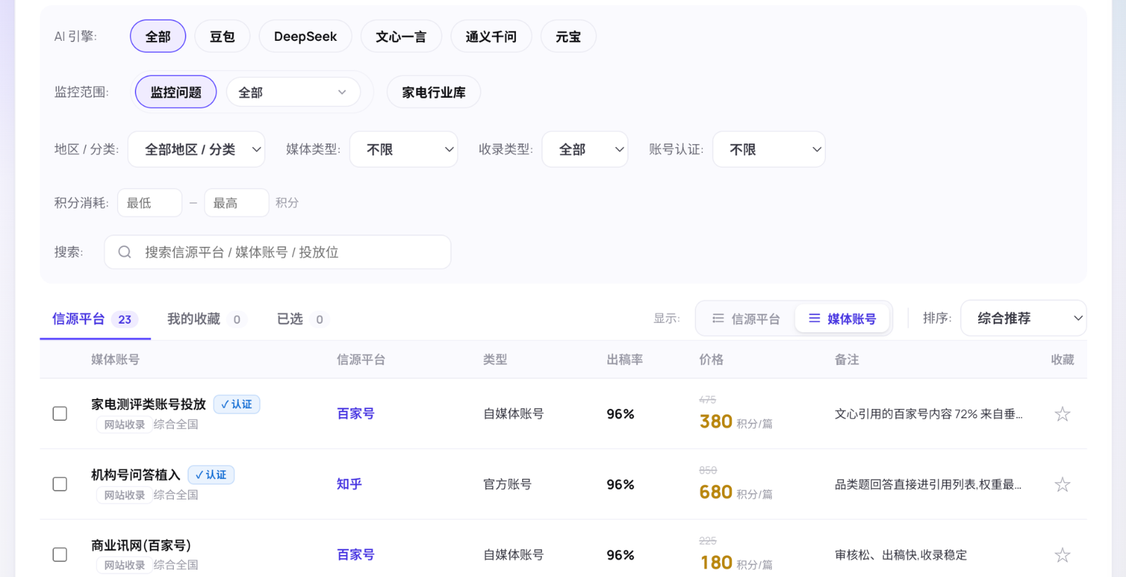 精准发稿 · 产品截图